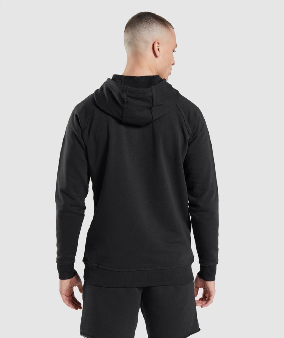 Sudadera Con Capucha Gymshark Legacy Hombre Negras | CO 3637AHK